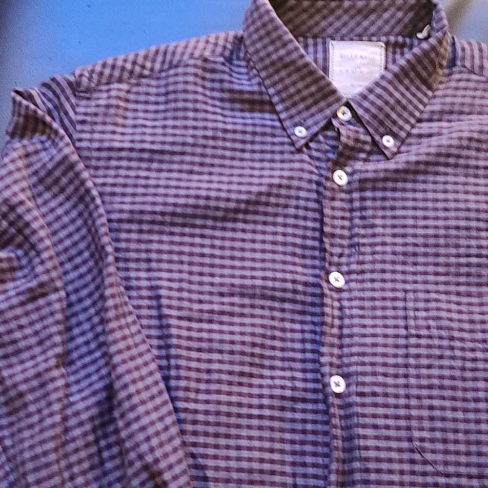 EUC VINTAGE Billy Reid Checked Button Down